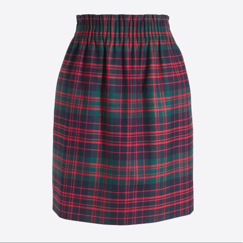 J.CREW PLAID MINI SKIRT W. ELASTIC WAISTBAND