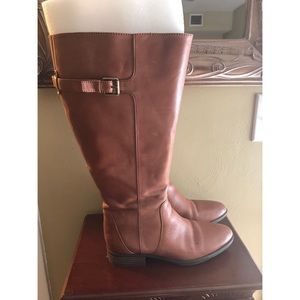 Sam Edelman Wide-Calf Leather Riding Boots 8.5