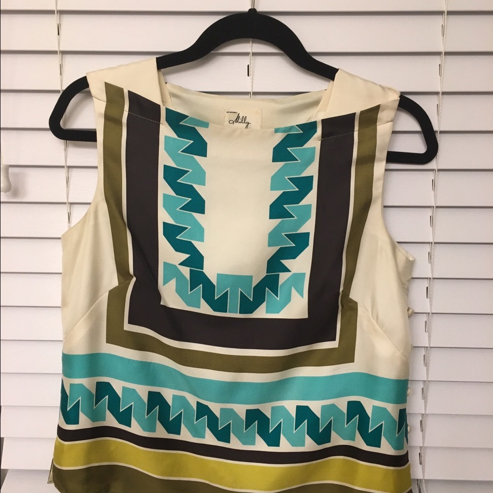 Milly sleeveless cropped top size 4