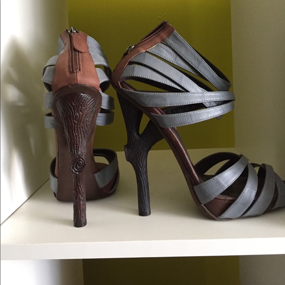 Emanuel ungaro eel skin tree branch shoes size 40 - Picture 2 of 4