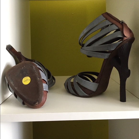 Emanuel ungaro eel skin tree branch shoes size 40 - Picture 3 of 4