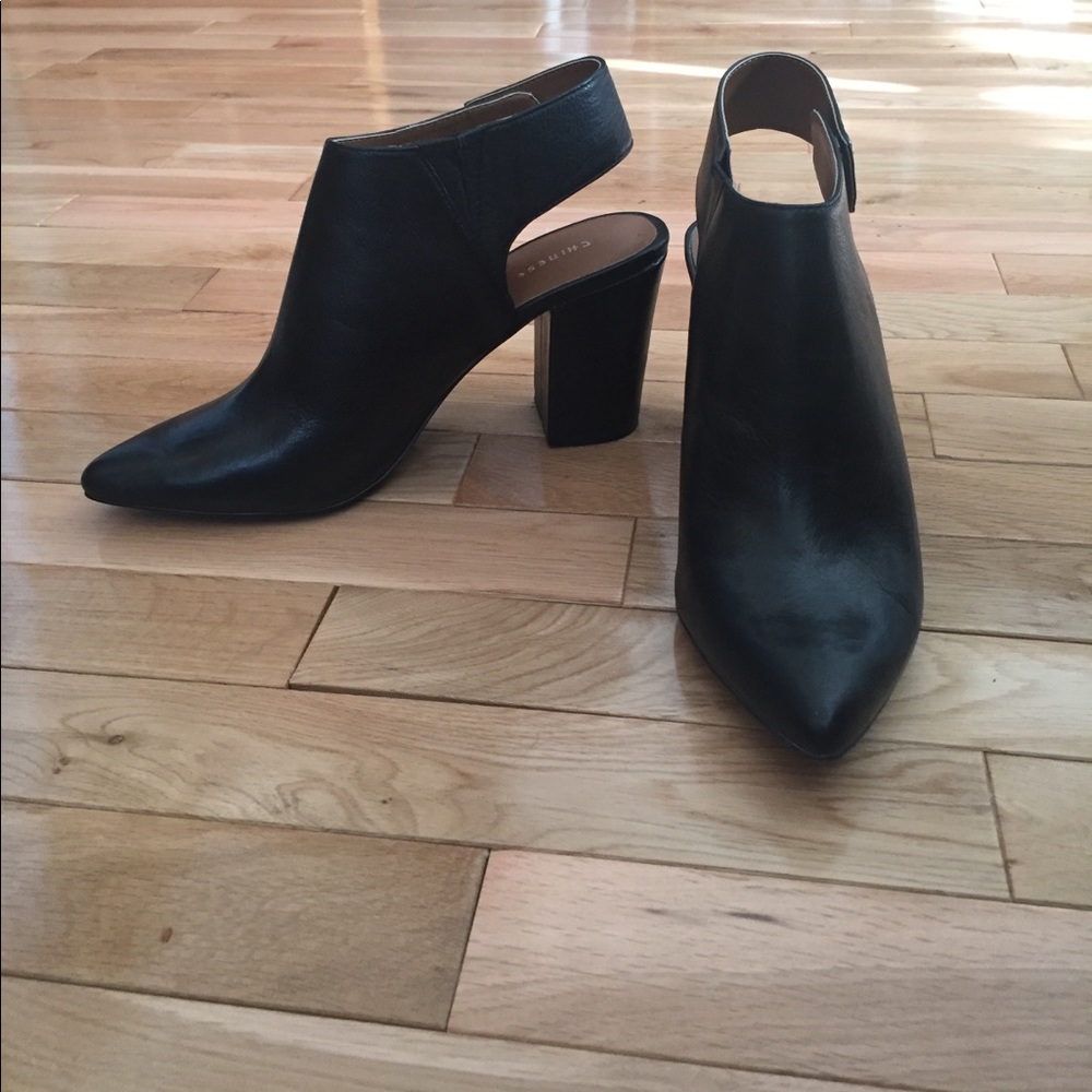 Chinese Laundry Black Slingback Block heel Booties