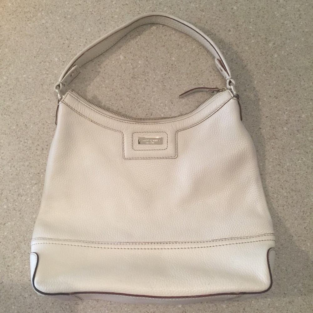 Kate Spade ♠️ white leather over the shoulder bag