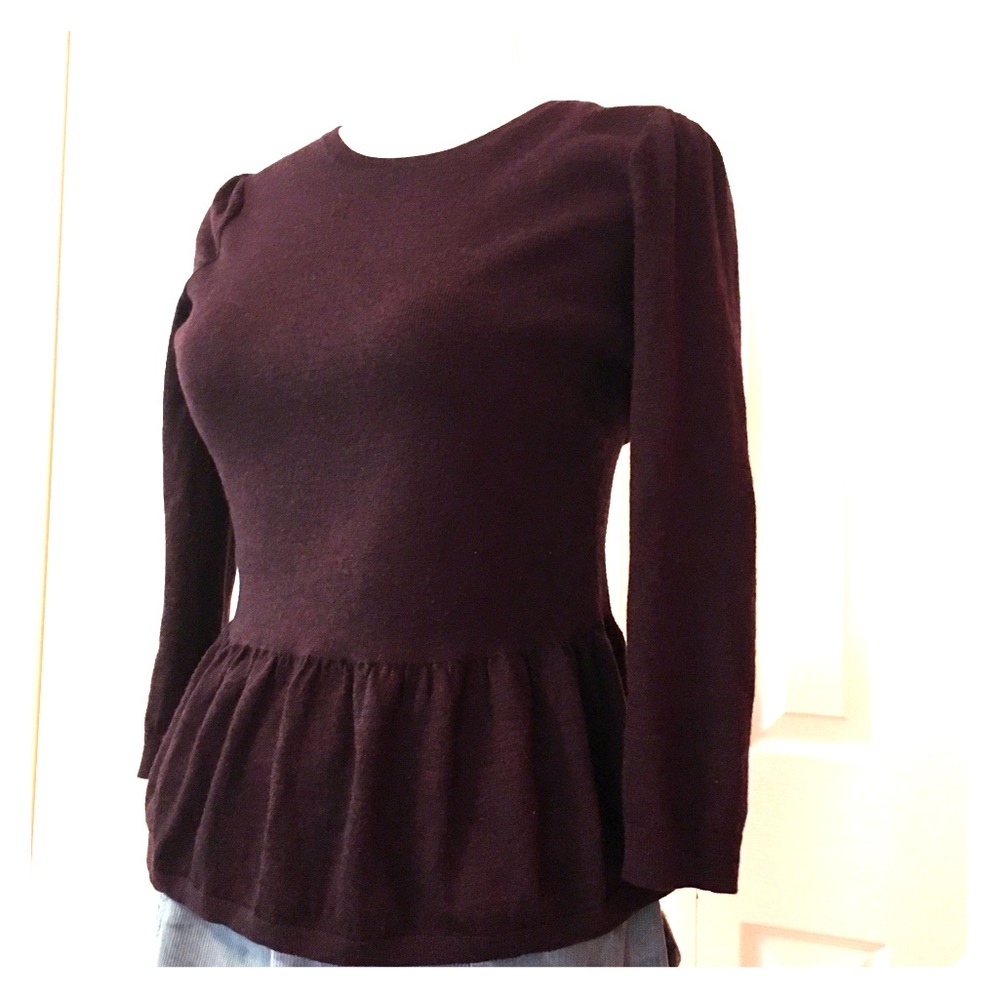 Peplum Top in Plum