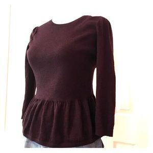 Peplum Top in Plum