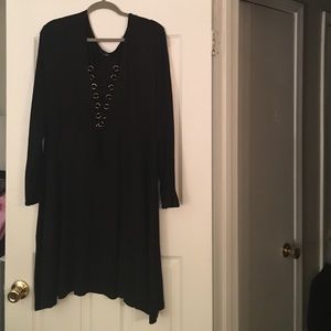 Boohoo long sleeve strapped dress. 95% viscose