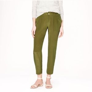 Silk J.Crew Pants Green