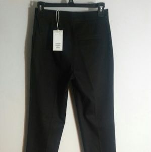 COS Textured Cotton Trousers Black Size 2