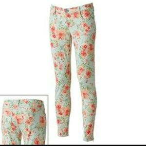 Candies floral denim skinny jeans