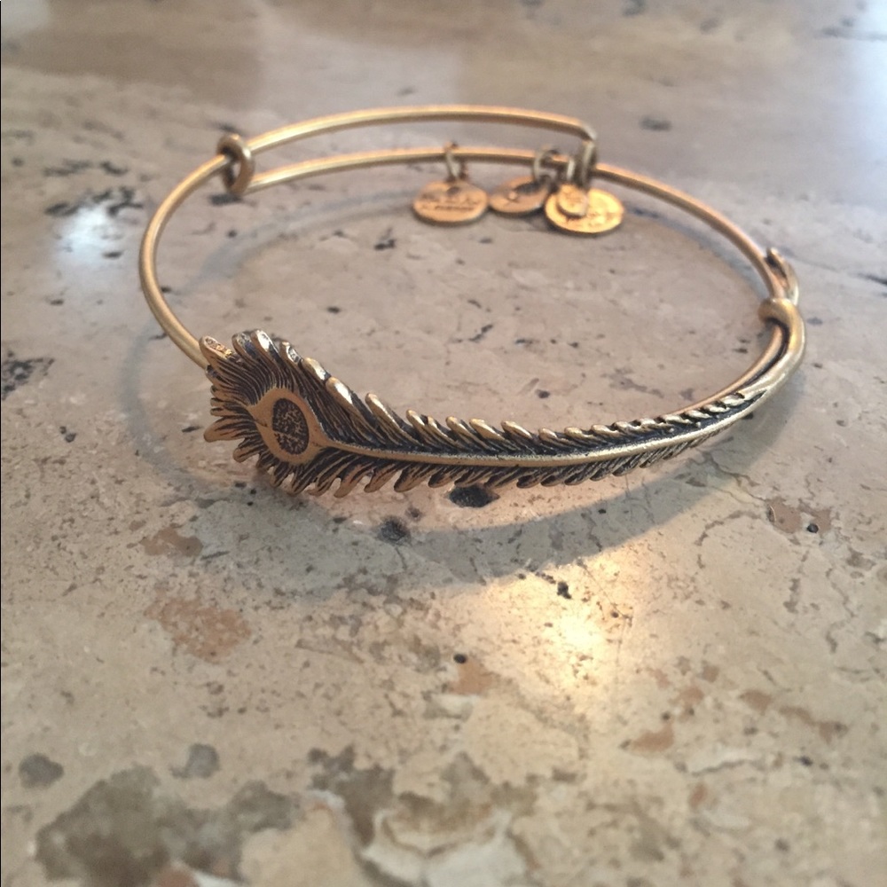 Alex and Ani Peacock Rafaelian GoldFinish Bracelet
