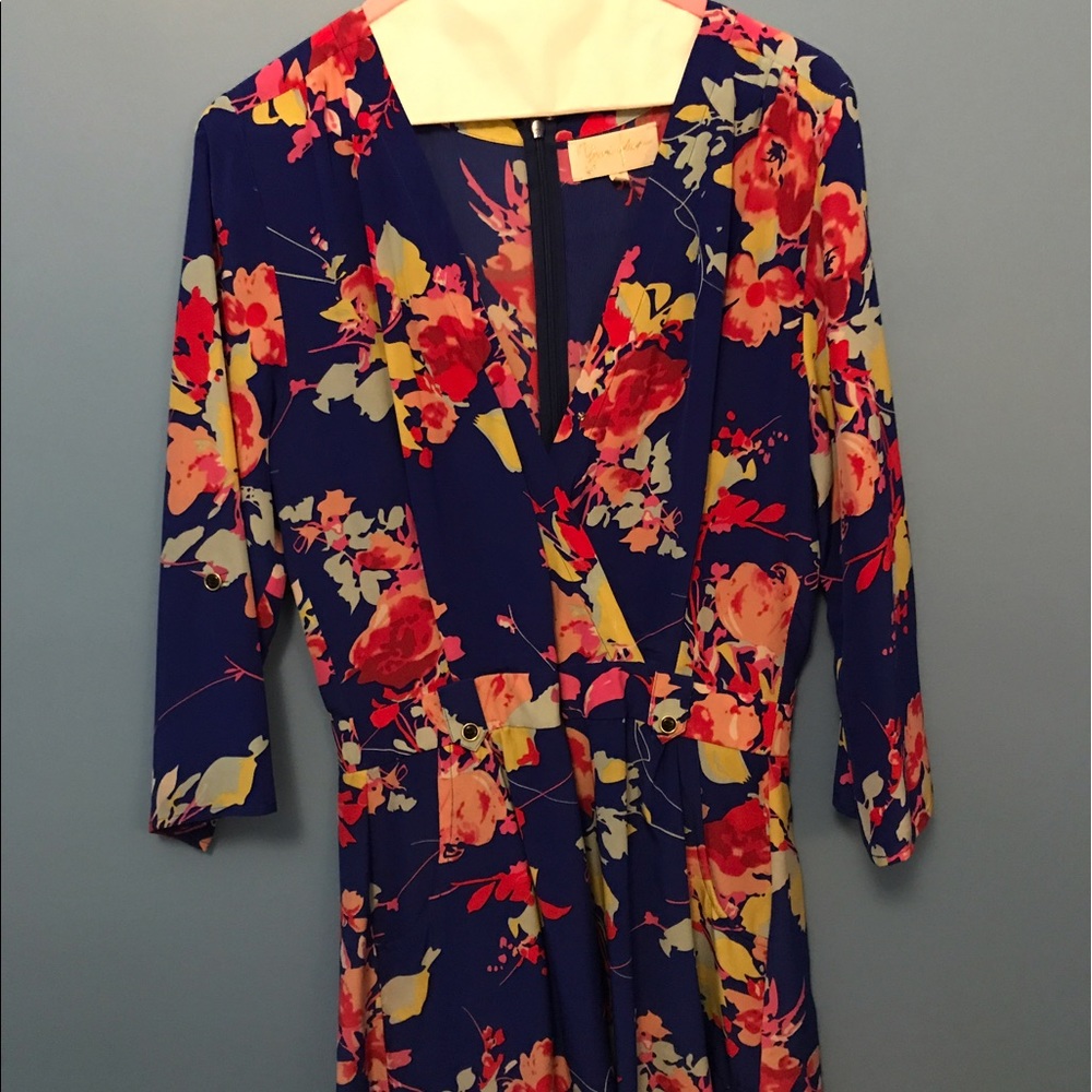 Floral silk romper