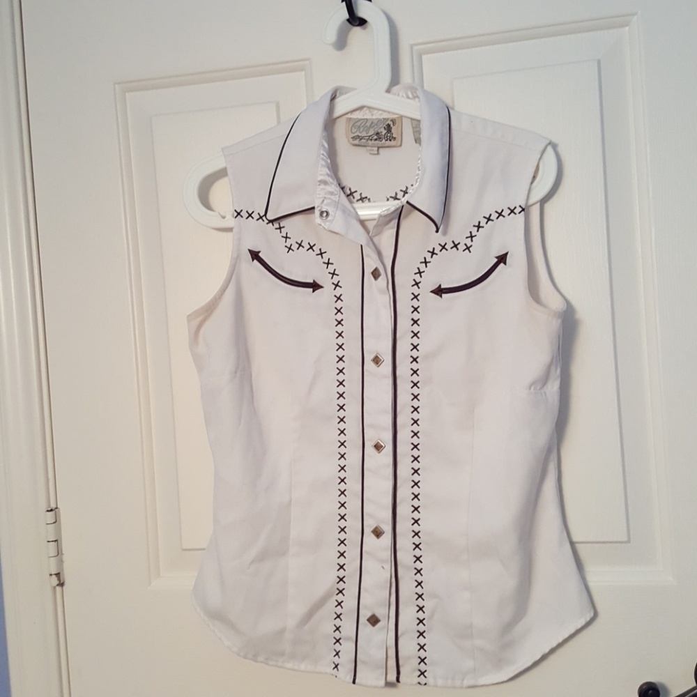 beautiful vintage western rodeo button down M L