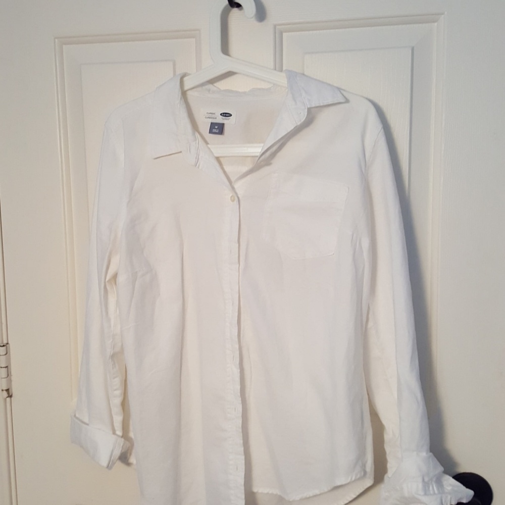 Soft white button down M