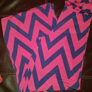 Chevron print palazzo pants