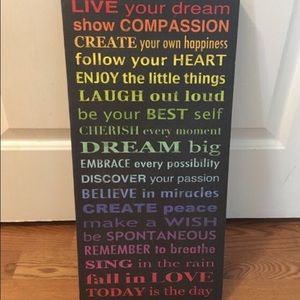 Inspirational canvas wall decor