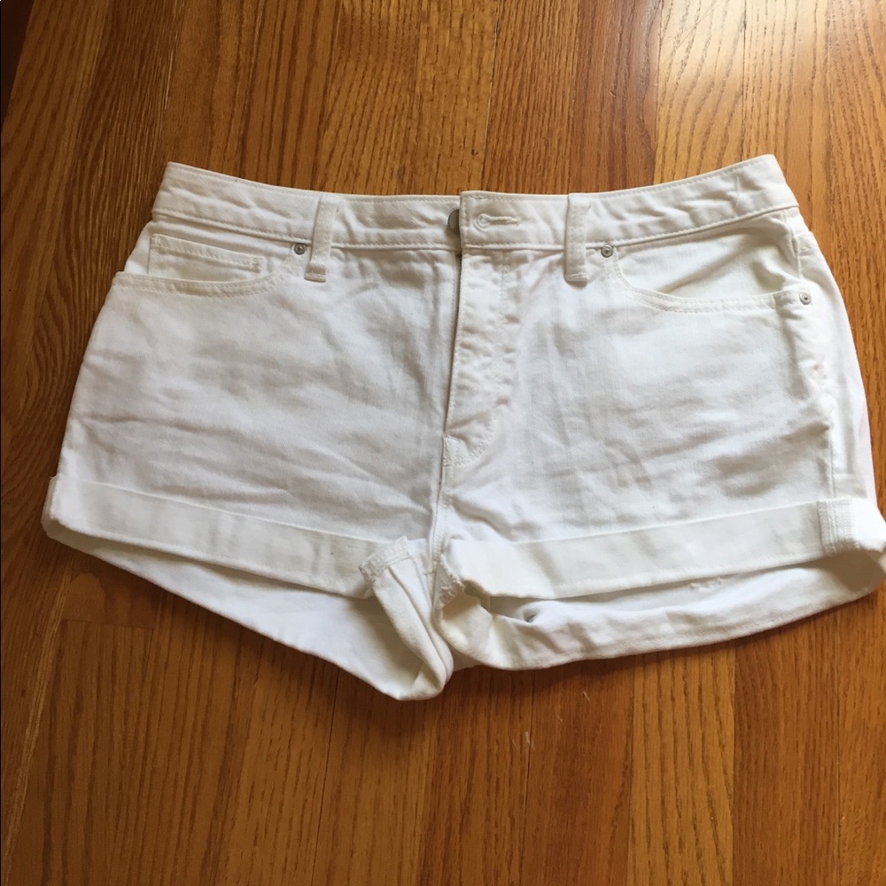 Gap White Jean Denim Shorts