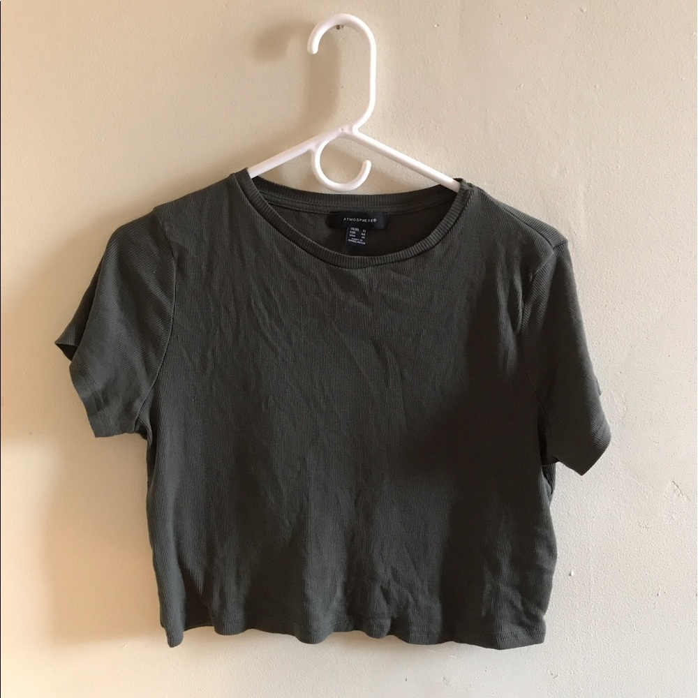 Atmosphere forest green crop top