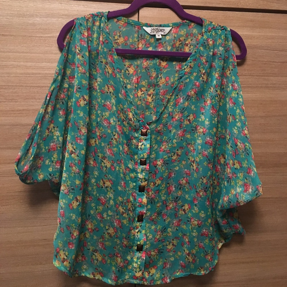Loose floral Chiffon top