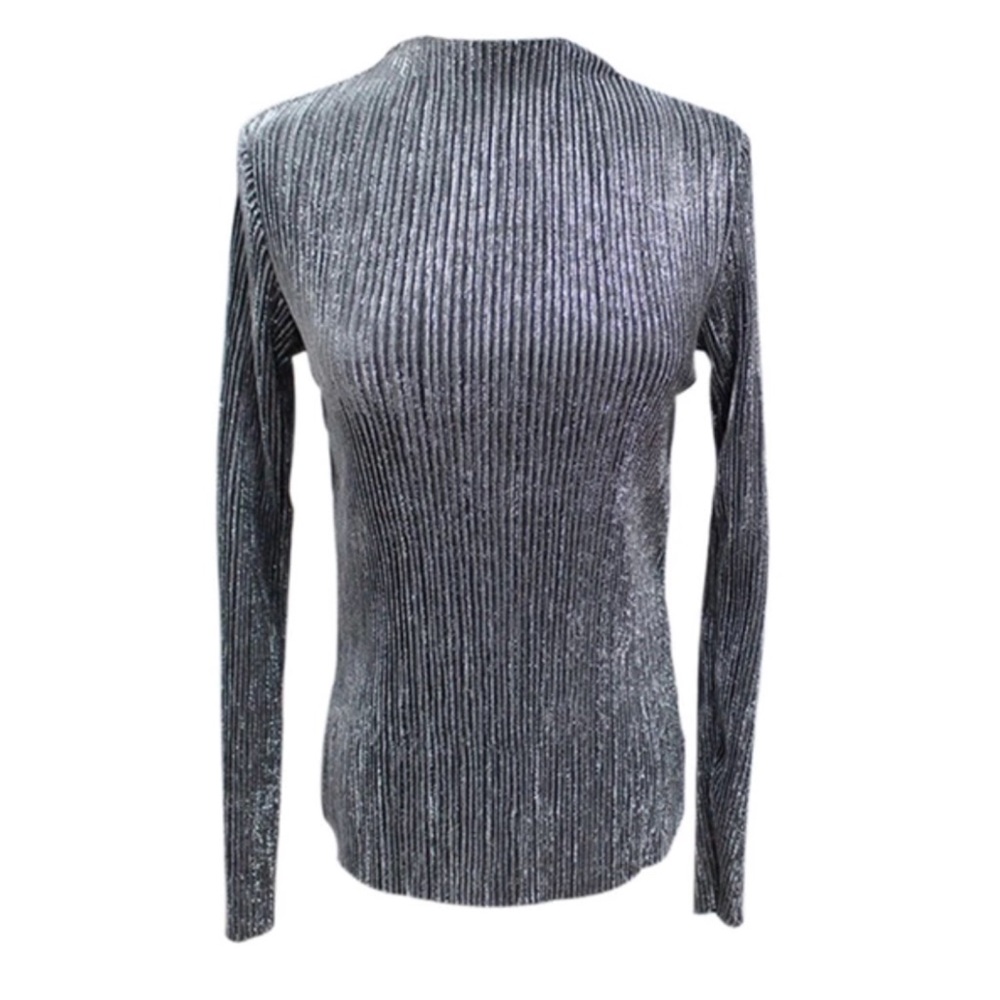 🌺 Metallic Stretch Ribbed Top - Picture 7 of 8