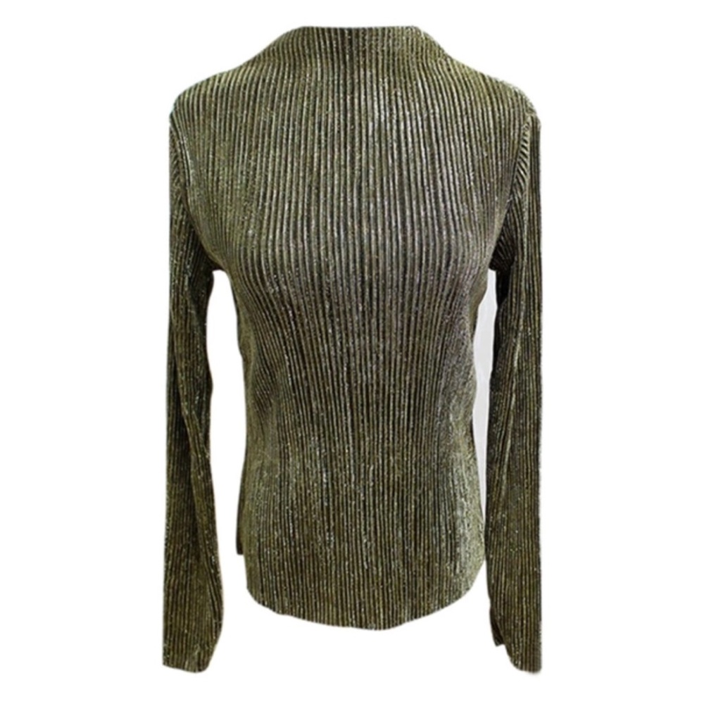 🌺 Metallic Stretch Ribbed Top - Picture 8 of 8
