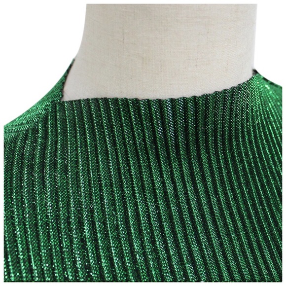 🌺 Metallic Stretch Ribbed Top - Picture 6 of 8