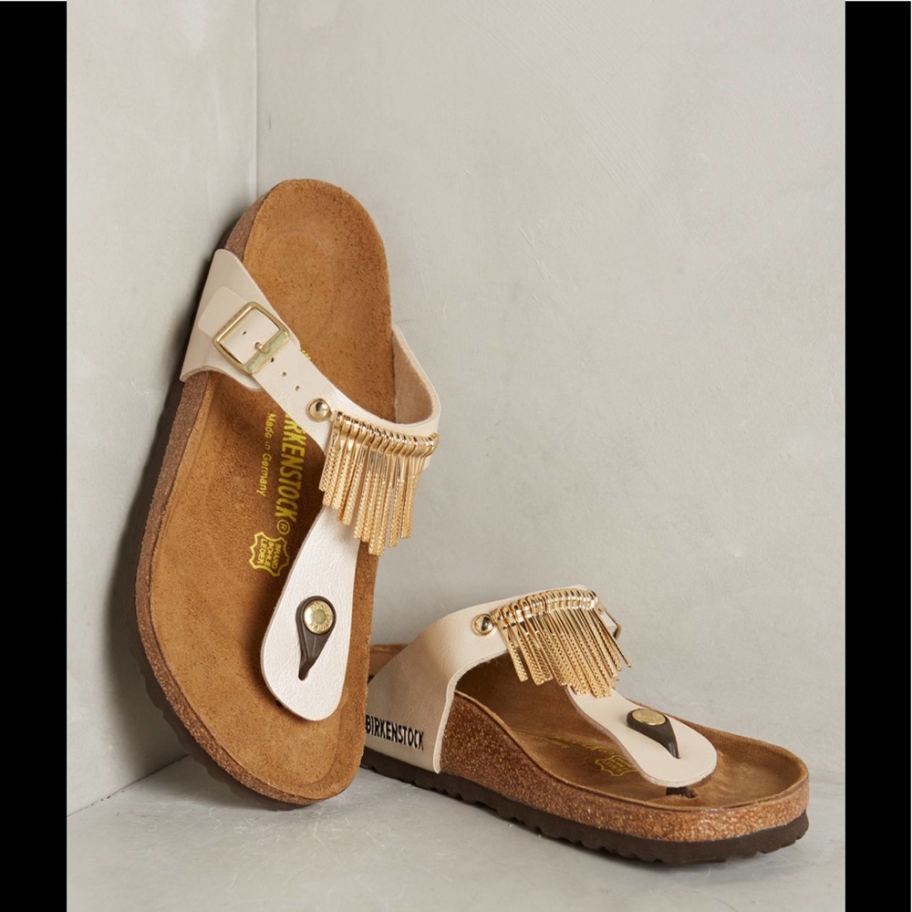 BOHO-CHIC & RARE! Birkenstock Gizeh FRINGE Sandals
