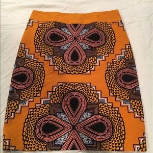 Anthropologie pencil skirt with vibrant colors!