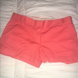 J crew 3in coral chinos