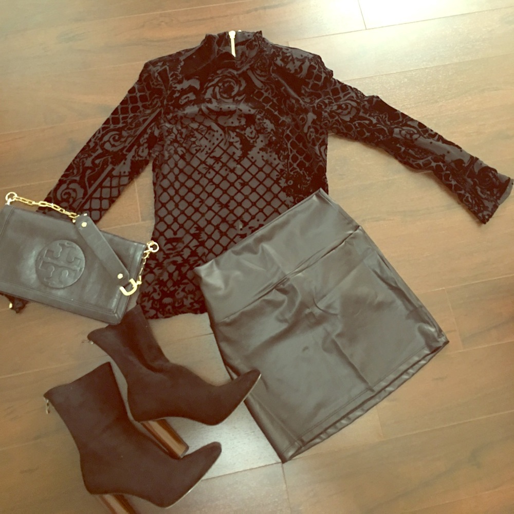 Black h&m x Balmain blouse