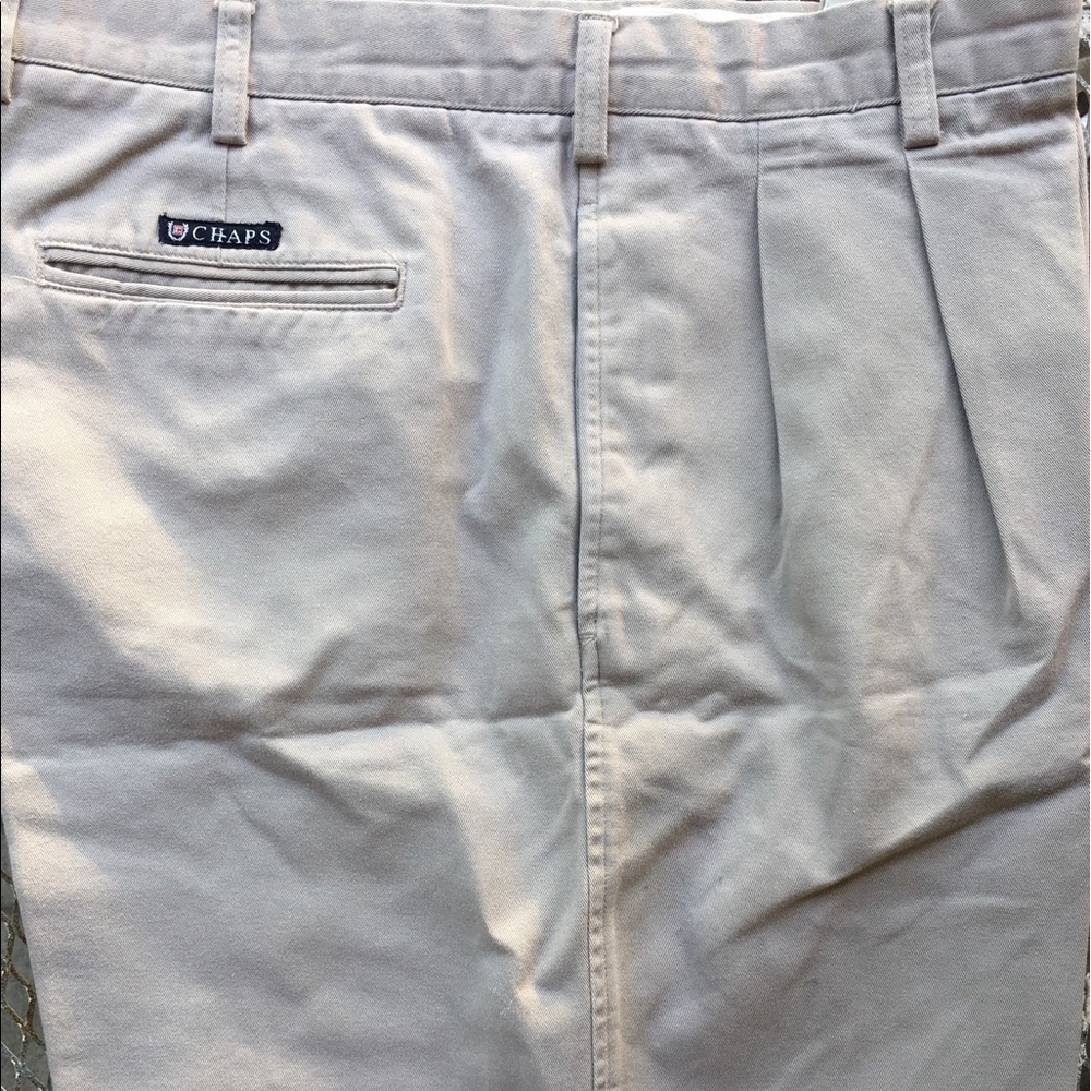 🎉🇺🇸Men's Chaps Khaki Pleated Dress Shorts