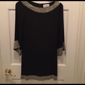 Alice + Olivia Black Beaded Tunic-style Dress