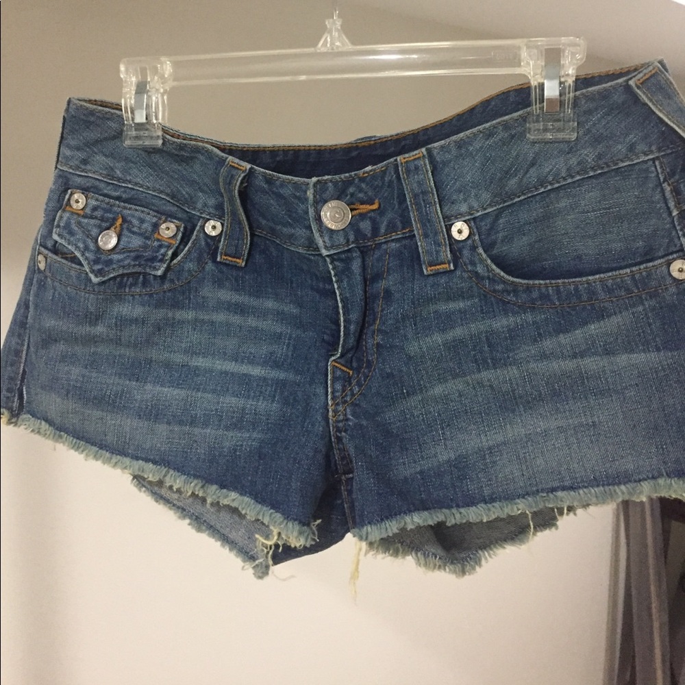 True Religion cutoff shorts