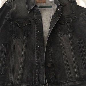Black denim jacket