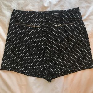 High wasted polka dot shorts