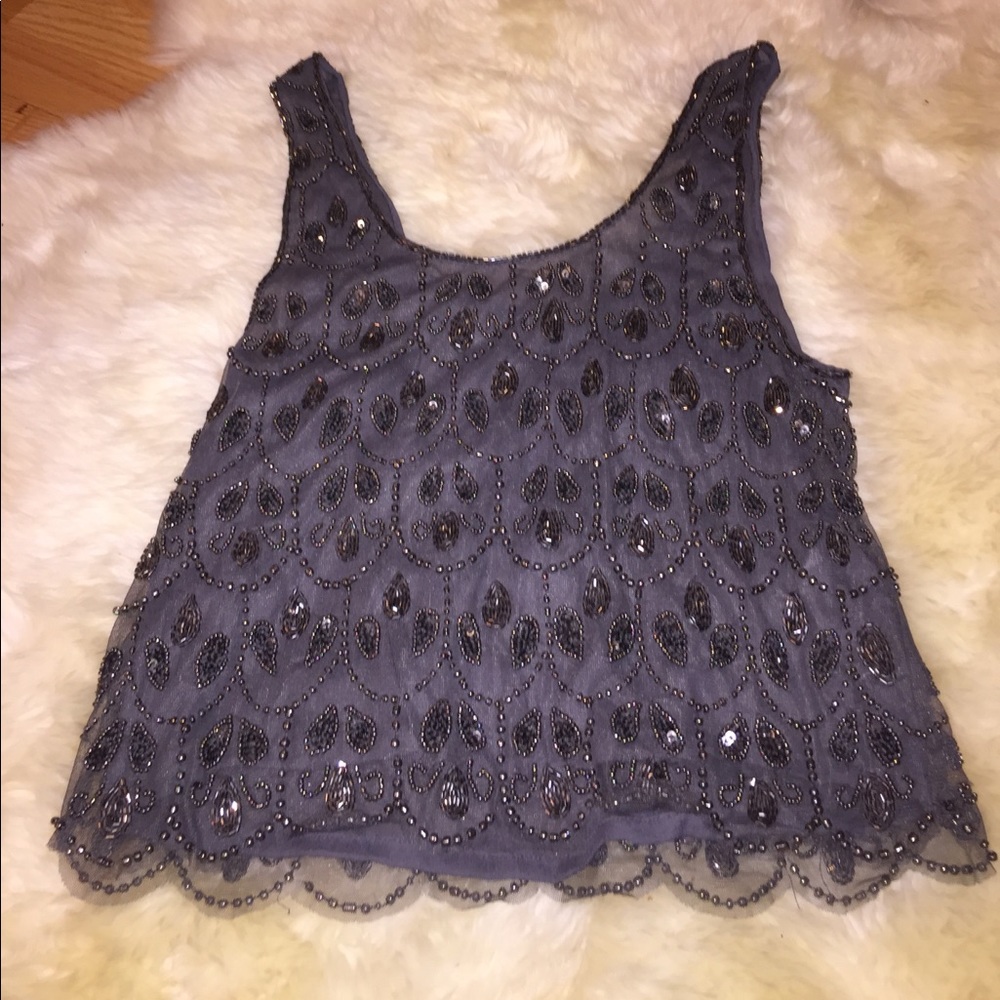 Topshop beaded crop top