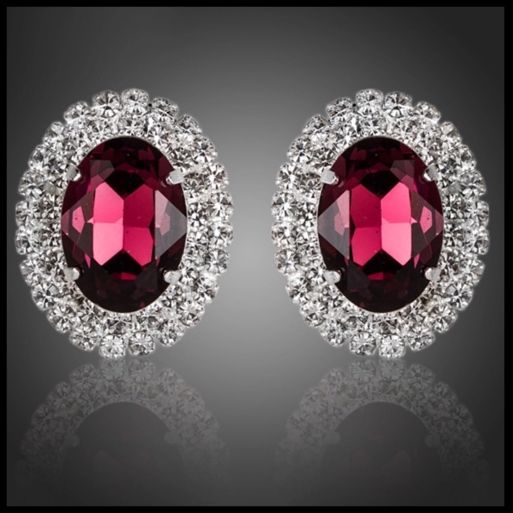 Swarovski Crystal Elegant Statement Earrings - image 2