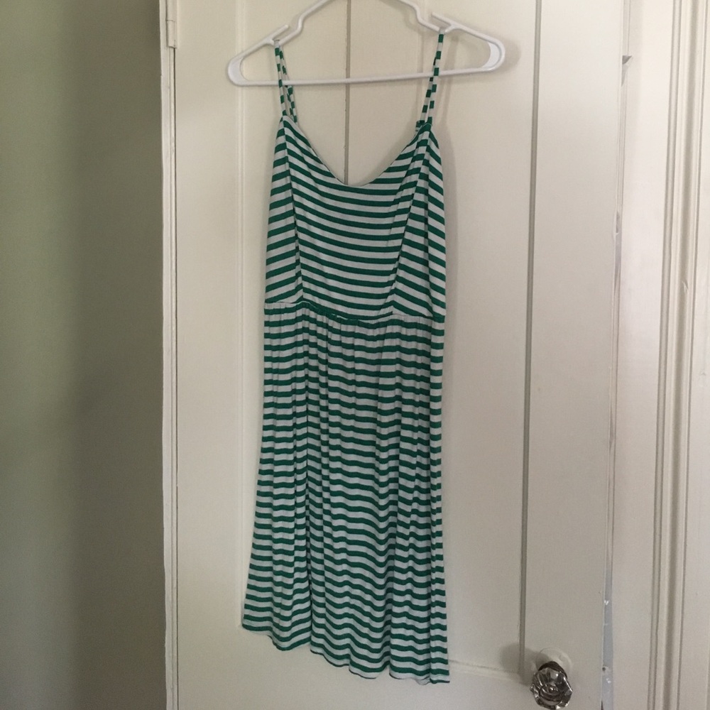 Adjustable Spaghetti Strap Striped Dress
