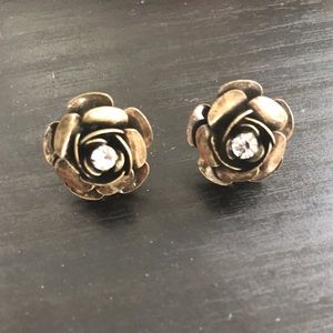 Betsey Johnson Flower Stud Earrings