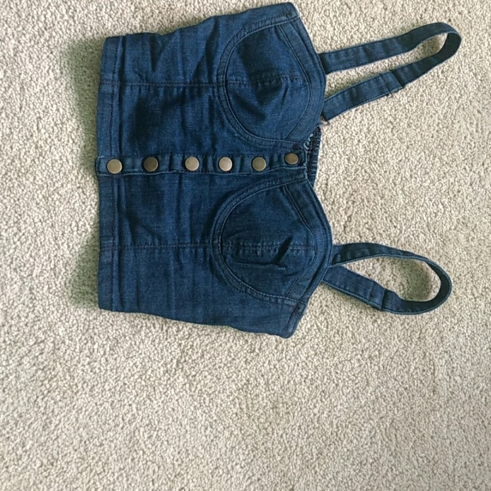 Denim crop top