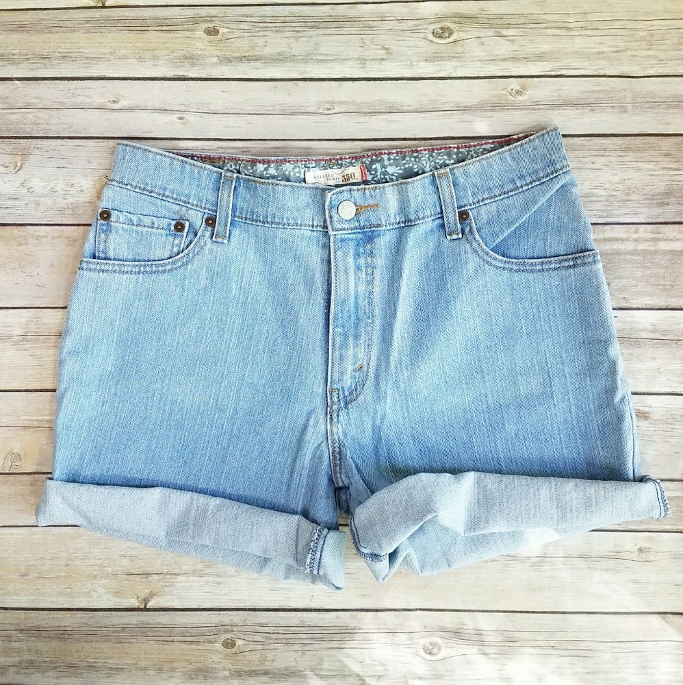 Levi's 550 Light Wash High Rise Jean Shorts
