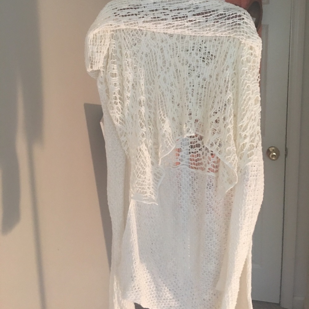 Free people crochet high low tunic