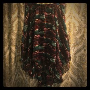 Hi-lo purple patterned skirt!