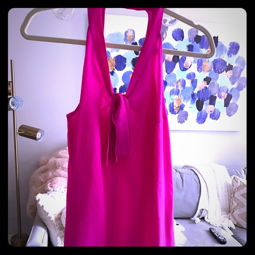 Amanda uprichard halter neck top in pink