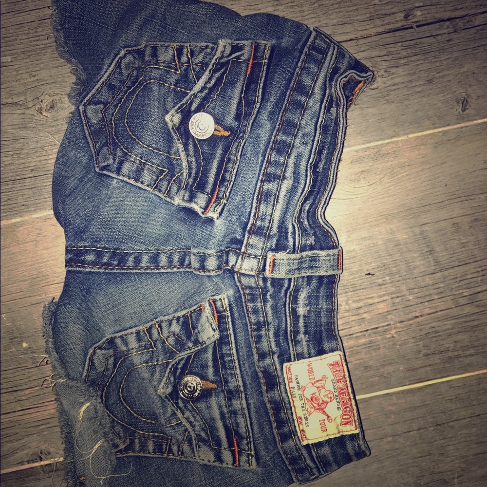 True Religion cut off shorts