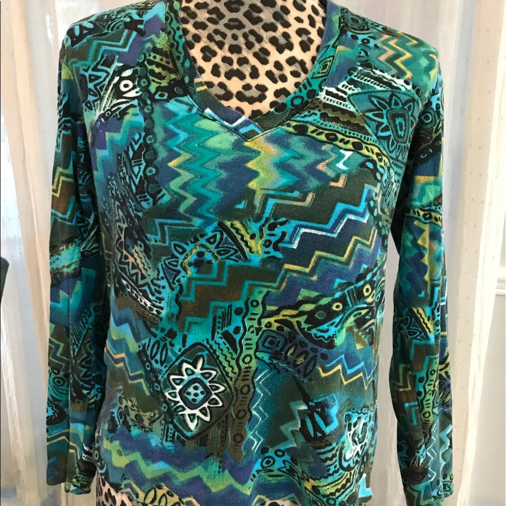 Multi color knit top