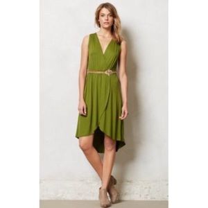 Anthropologie Green Jersey Dress