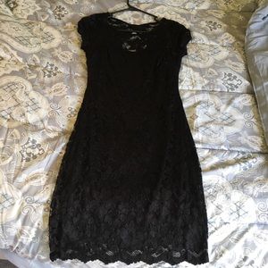 Black lace dress