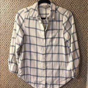 ASOS Blue and White Plaid Button Down
