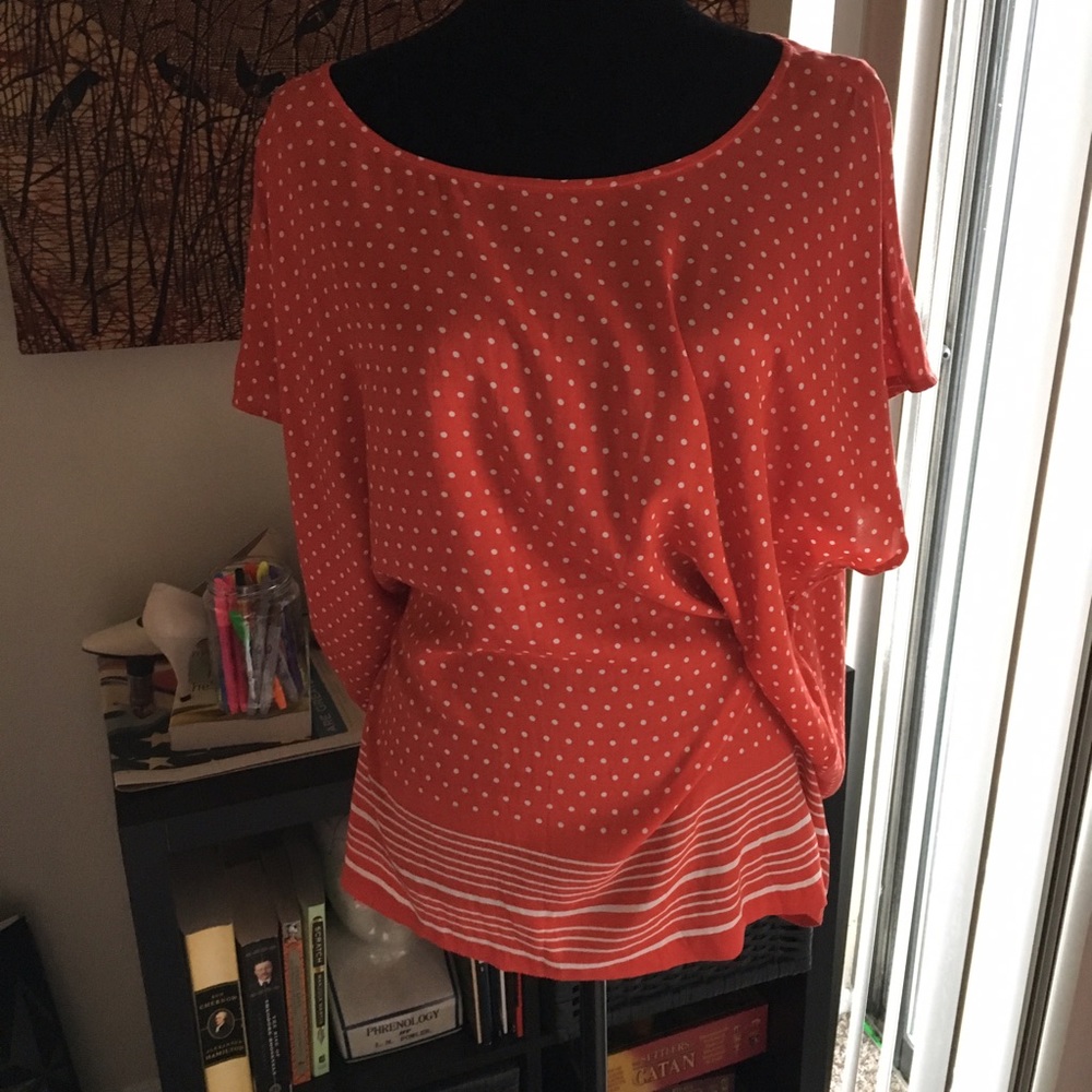 🍓Anthropologie Cinch Drapey Top w Ties🍓