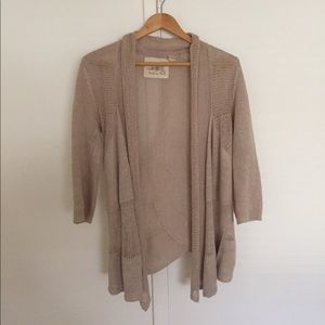 Anthropologie Angel of the North Beige Cardigan